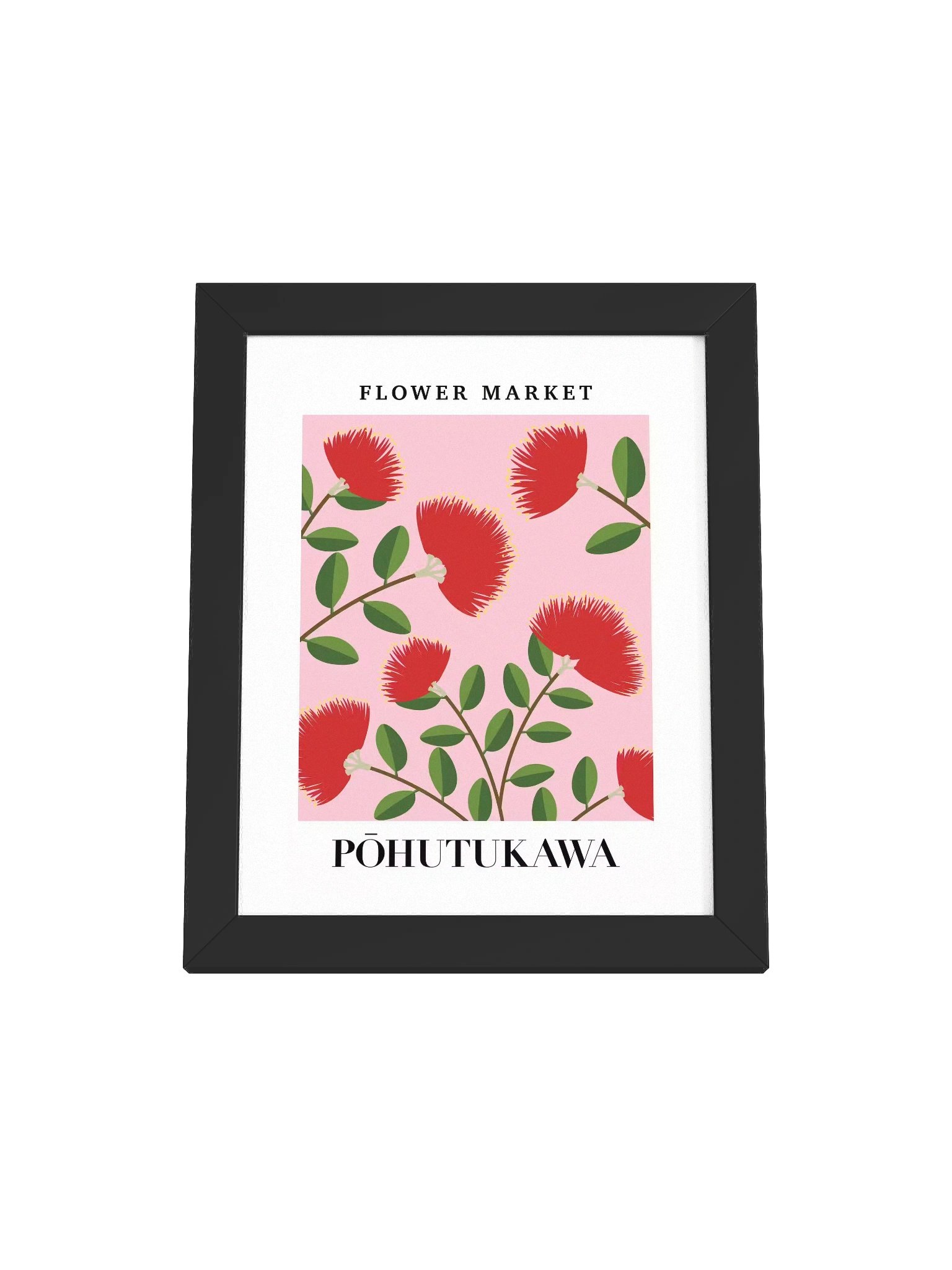 New Zealand Flower Market - Pohutukawa Flower - Framed Wall Art product image (4)