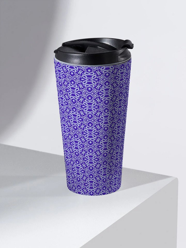 Purple & White Seamless Patterned Travel Mug product image (2)