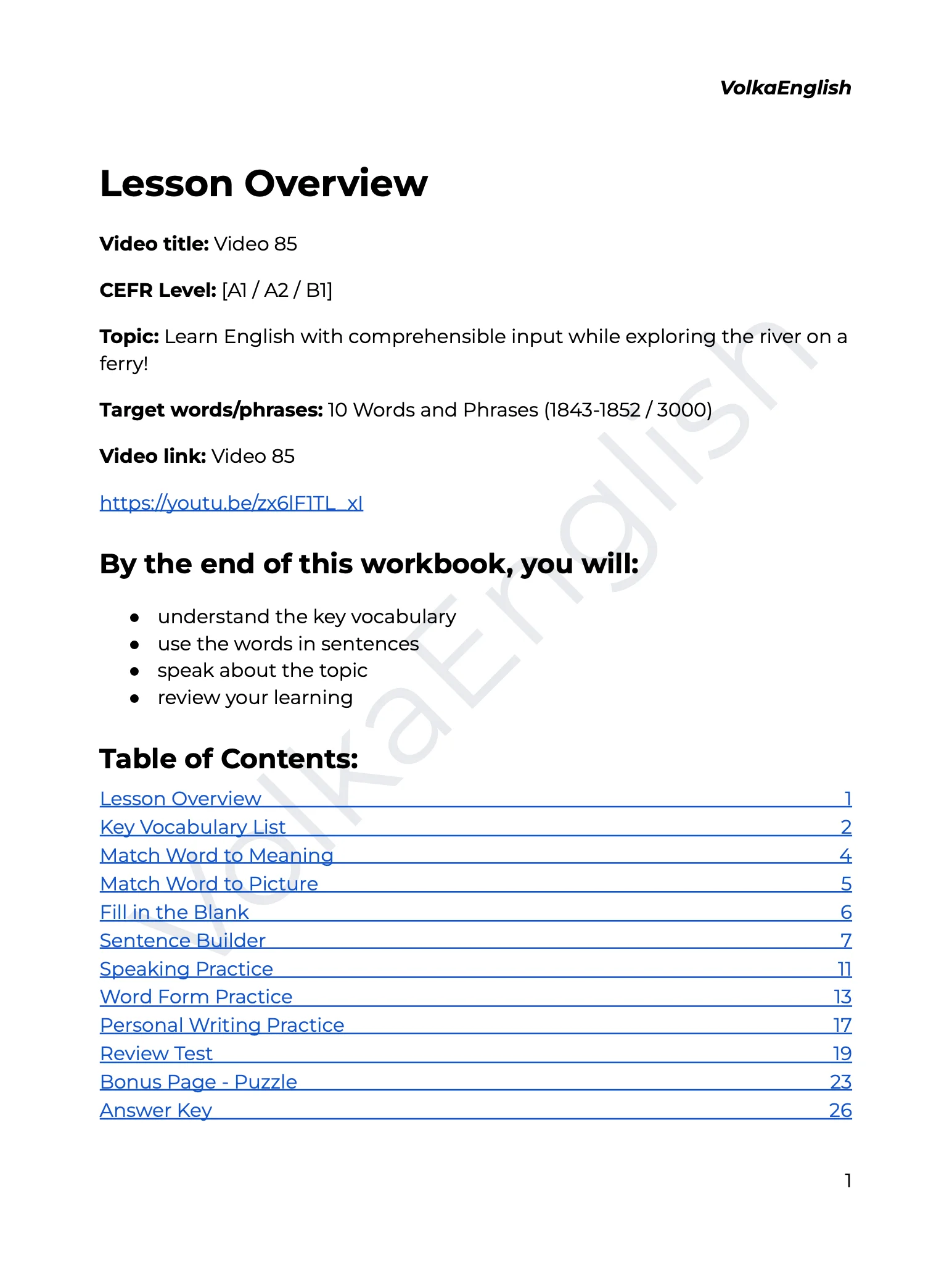 Video 85 Study Pack product image (2)