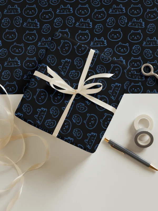 Midnight Kitty Wrap Paper (Set of 3) product image (5)