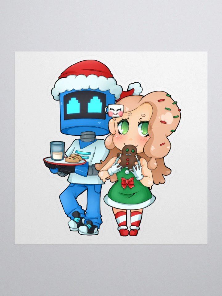 Gingerbread Kisses Christmas Sticker product image (1)