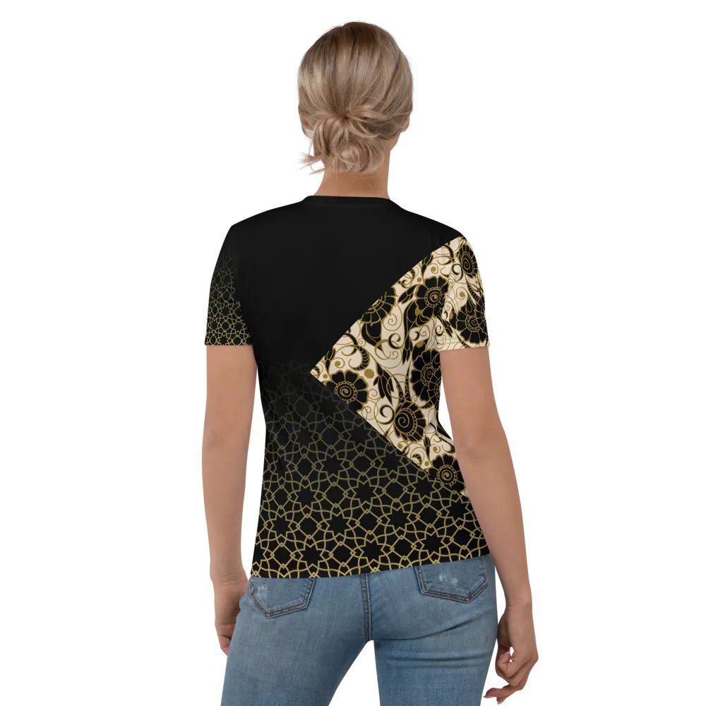 Black And Gold Patterned T-Shirt product image (2)