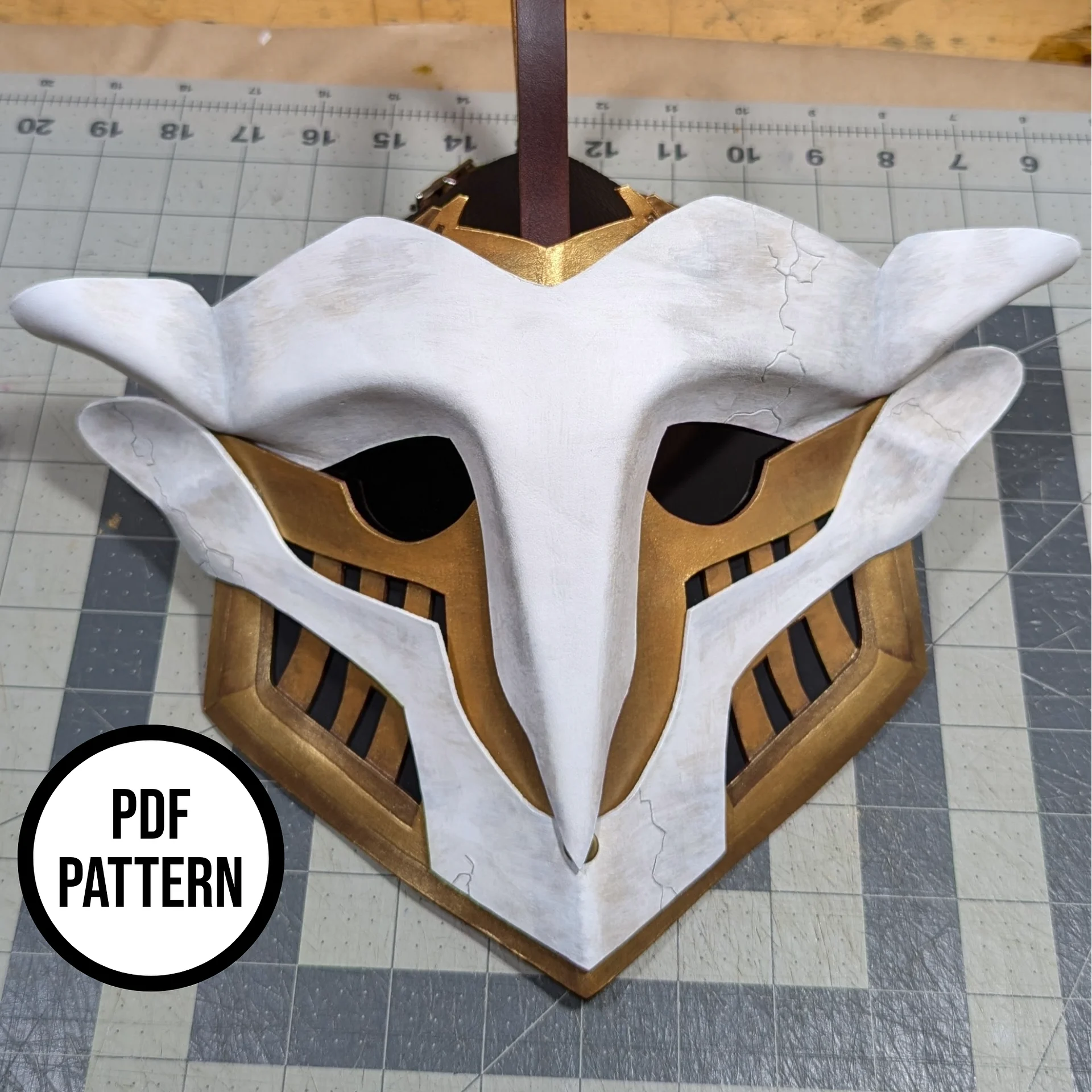 Ekko Mask Pattern from Arcane - PDF Pattern for Leather product image (5)
