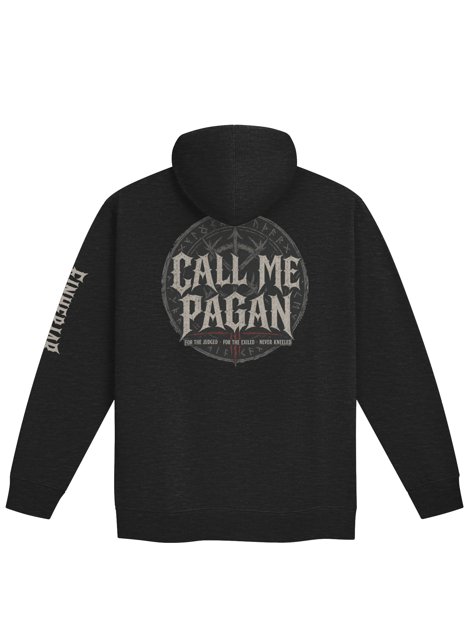 Call Me Pagan zip hoodie from the official Einherjar merchandise collection