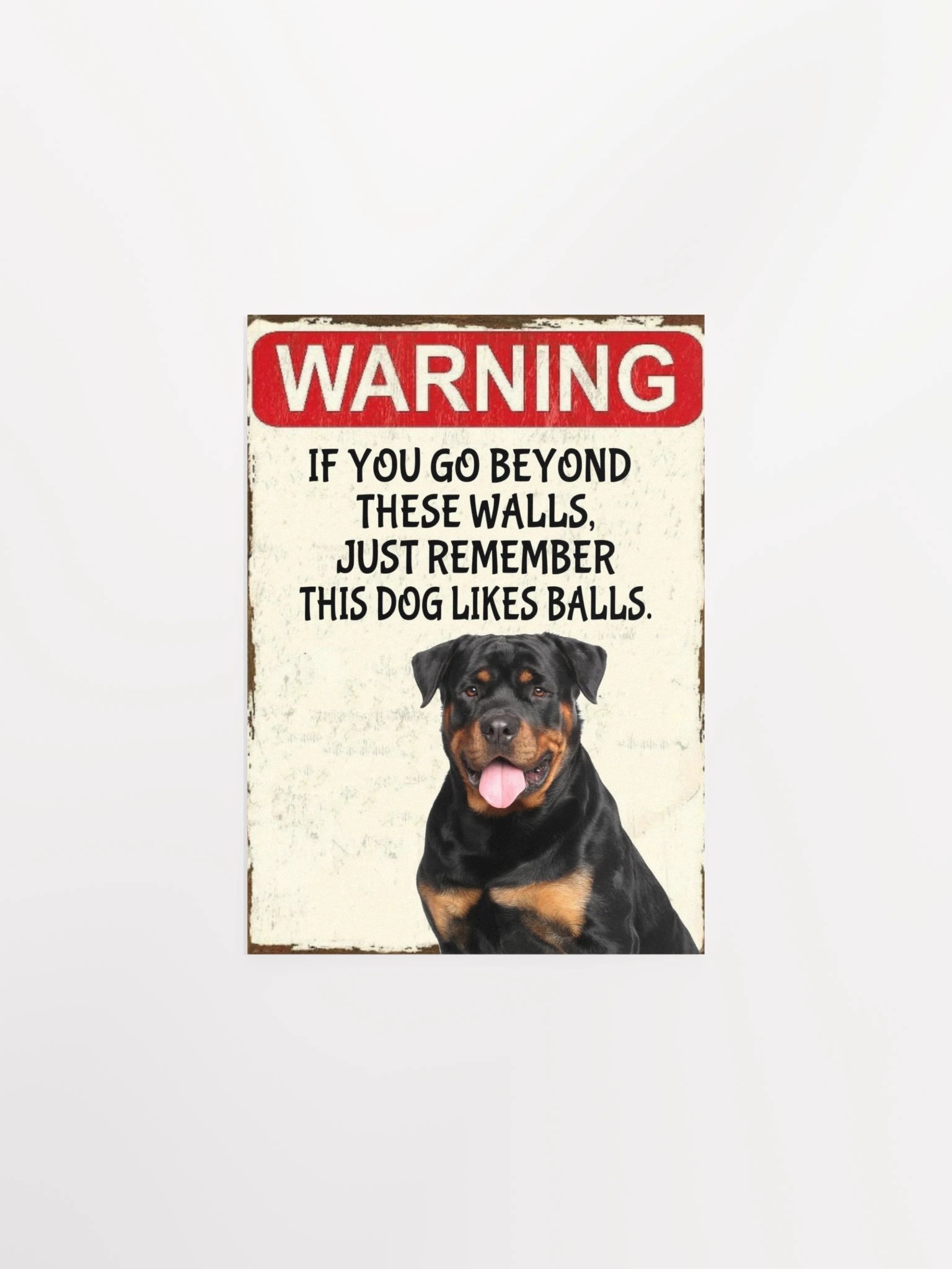 Rottweiler Warning Poster product image (2)
