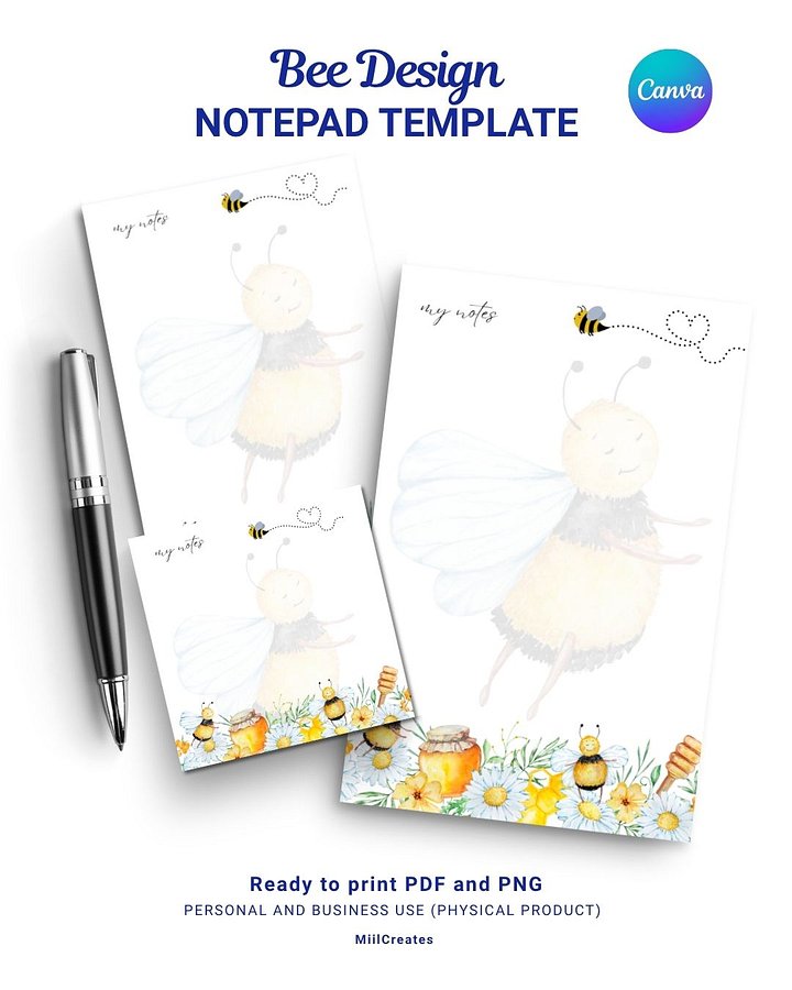 Free Bee Design Notepads product image (1)