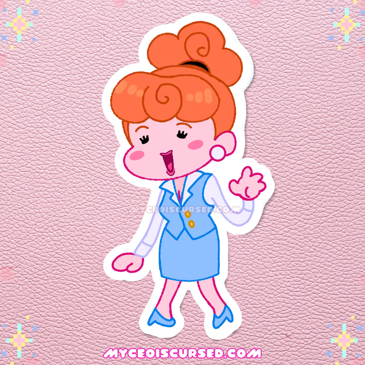 Office Princess - Glossy Sticker 💙 product image (1)