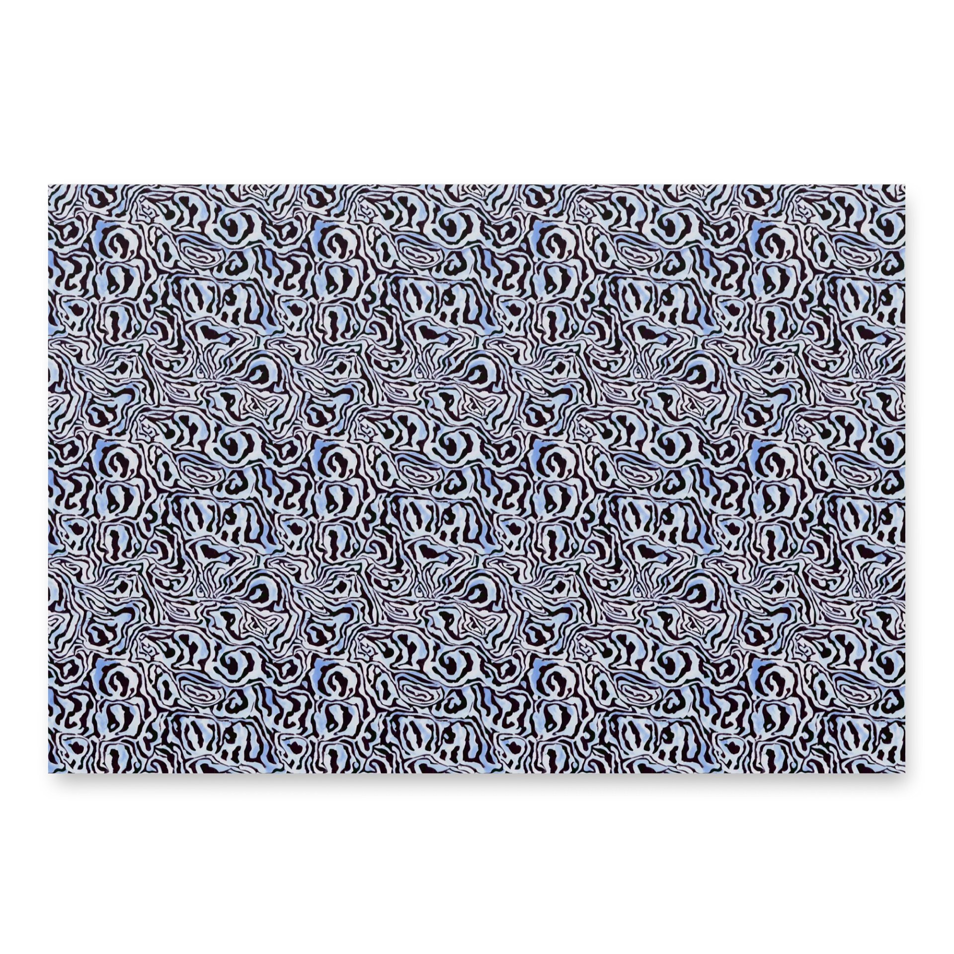 Blue Black Snake Pattern Paper product image (1)