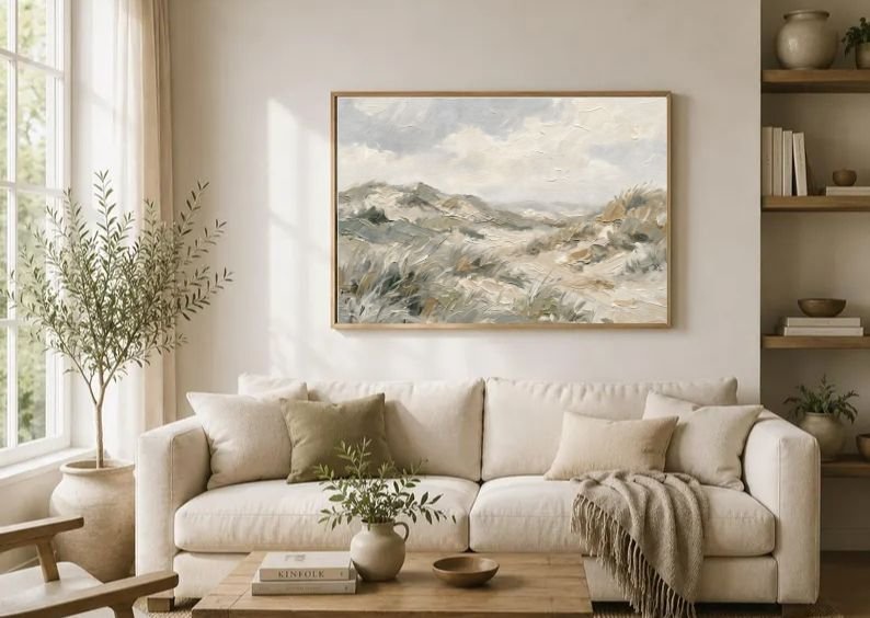 Rare Watercolor Coastal Wall Art Bundle of 3 – Coastal Grasses in Wind, Lobster Boat Docked in Harbor & Wooden Jetty in Sea Mist, Fine Detail Nautical Print product image (3)