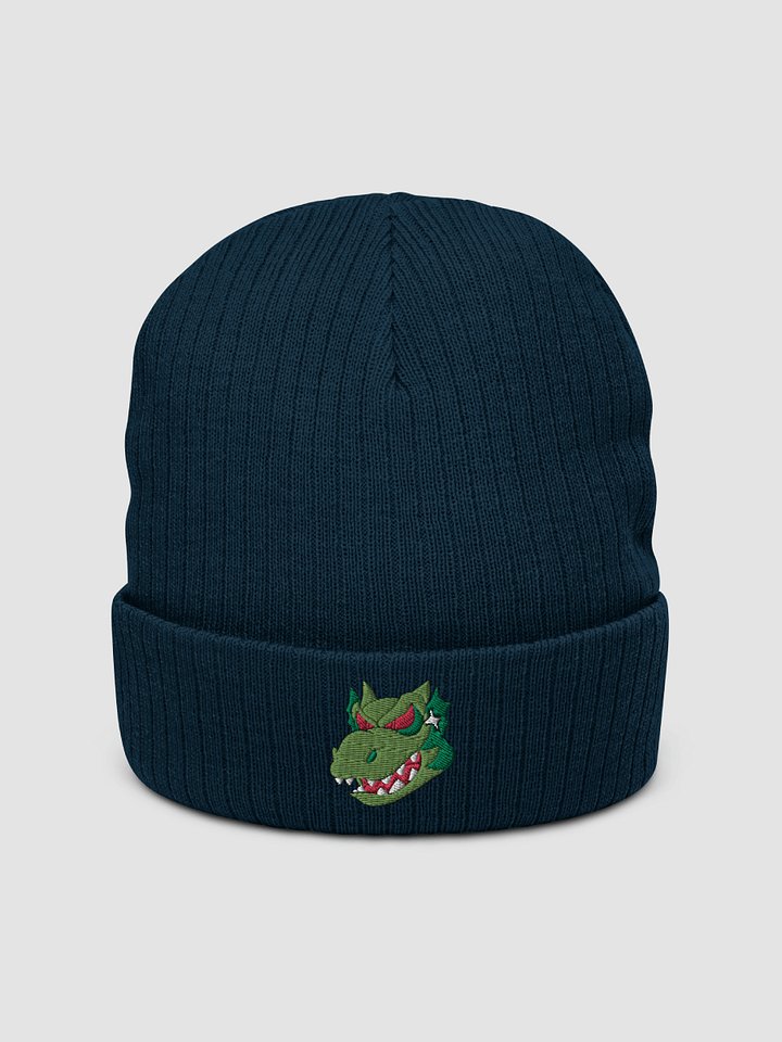 Angry Dragon Green Recycled Cuffed Beanie product image (1)