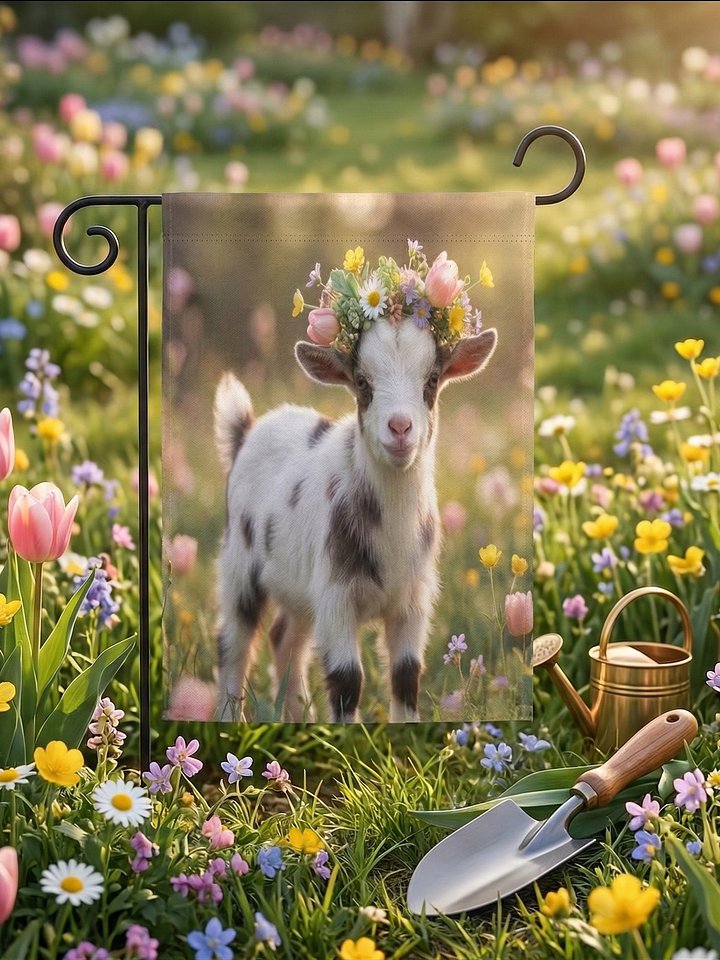 The Flower Crown Kid Farm Flag product image (1)