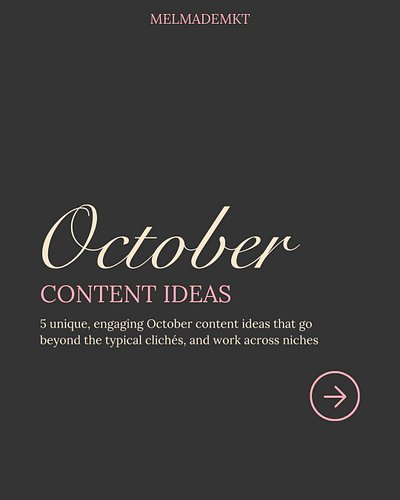 🍂👻October is here and your content doesn’t have to be basic!

I pulled together 5 unique ideas that will have your audience d...