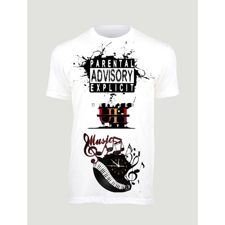 Unrated Hits White Crew Neck T Shirt product image (1)