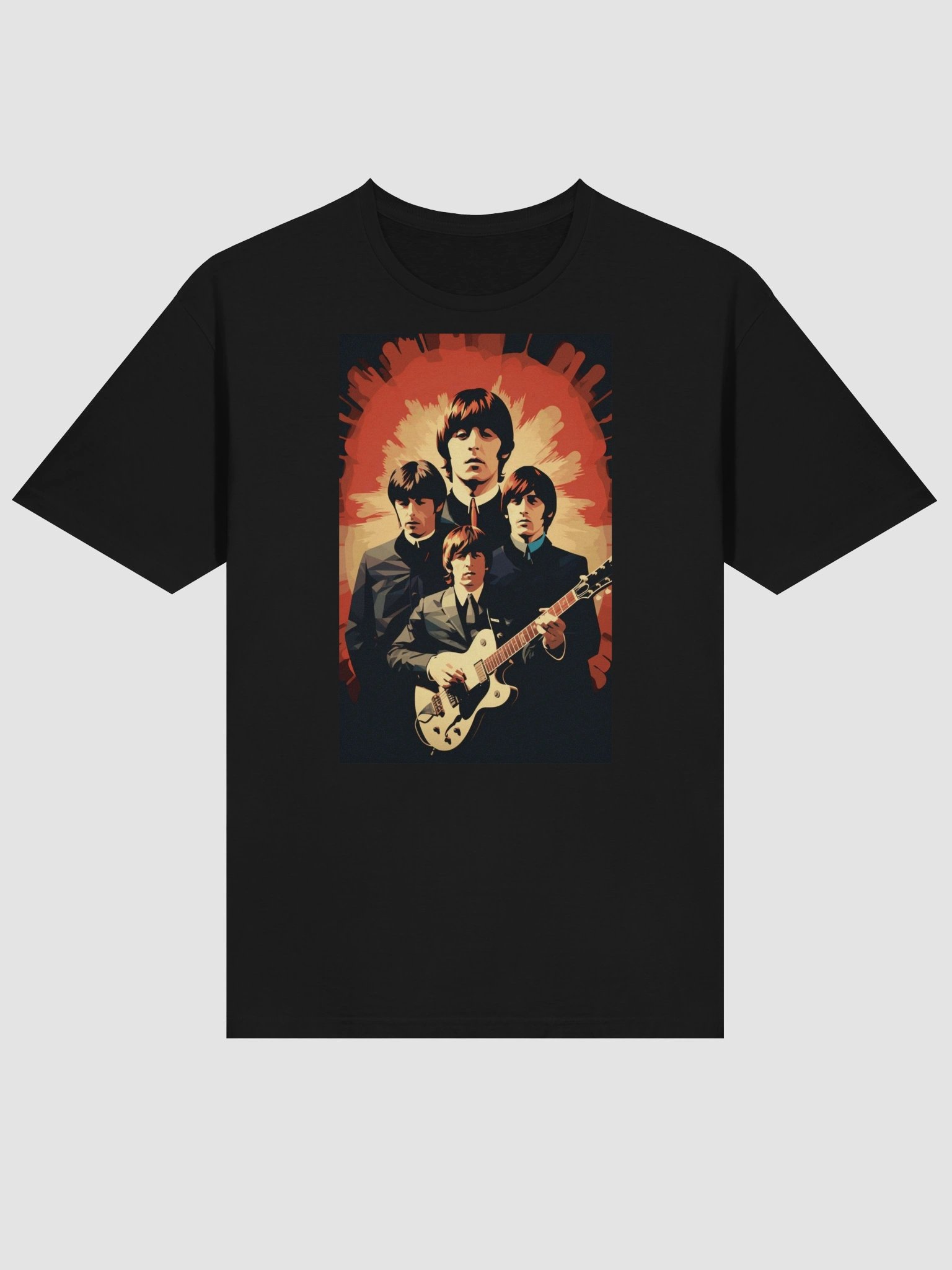 The Beatles Psychedelic T-Shirt | Vintage Illustrated Rock Band Graphic Tee | Classic Music Art Shirt product image (2)