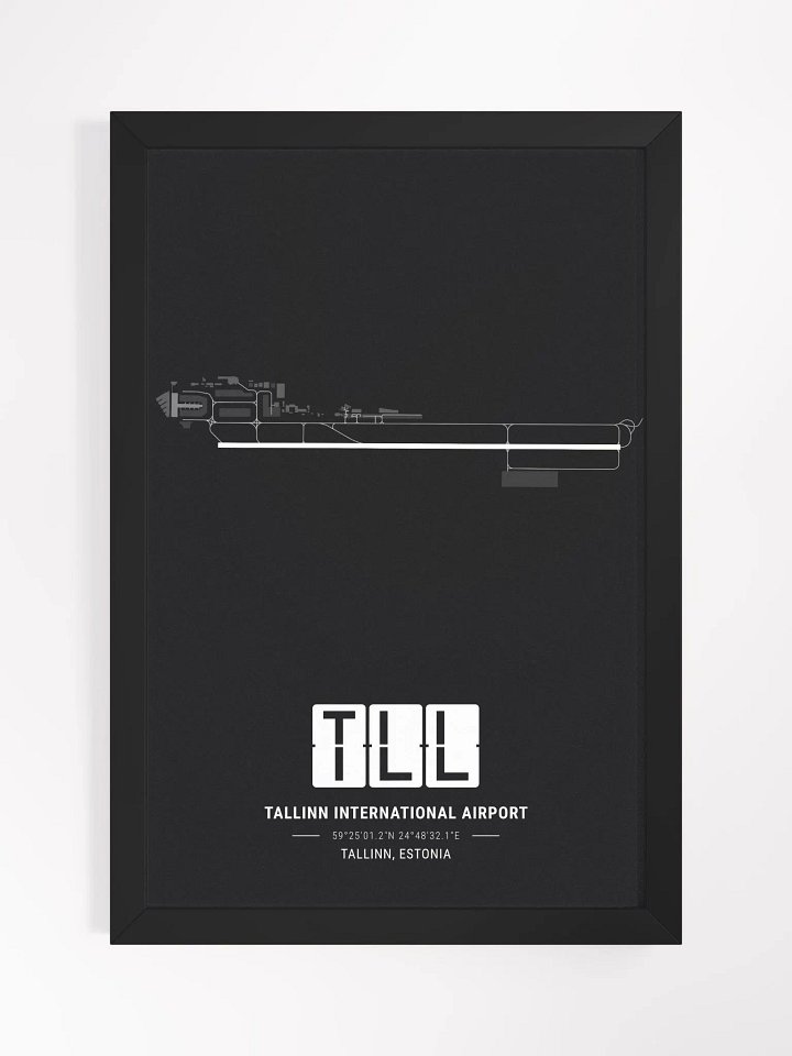 Framed Airport TLL Premium Map On Matt Paper product image (1)