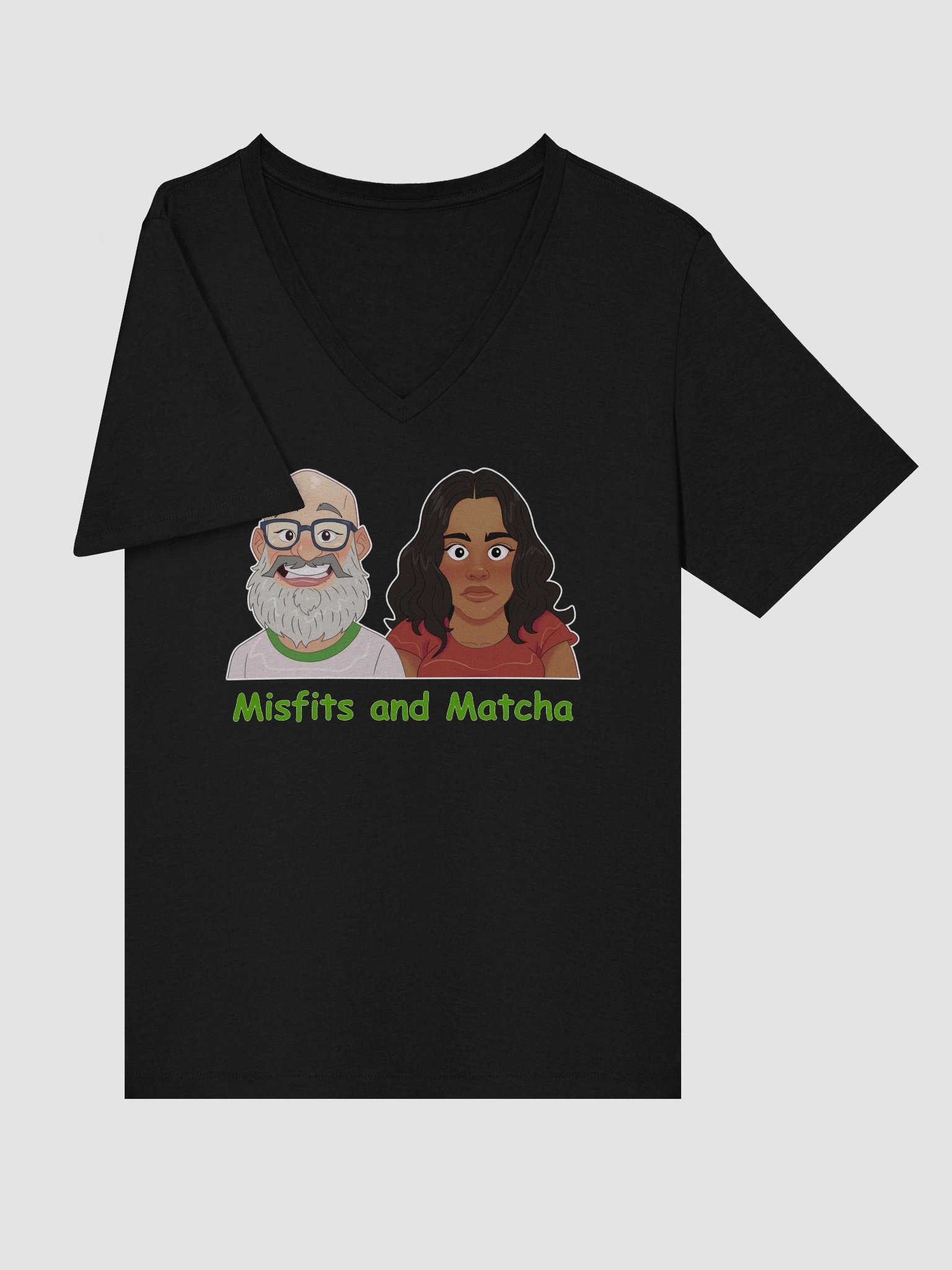 Women's Misfits and Matcha V Neck Tee Shirt product image (5)