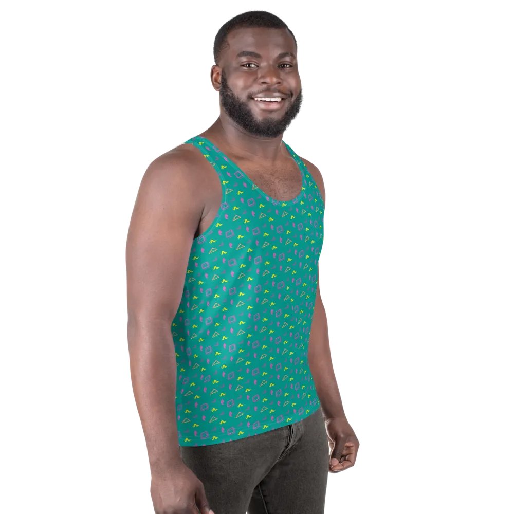 Oh Worm? teal pattern tank top product image (4)