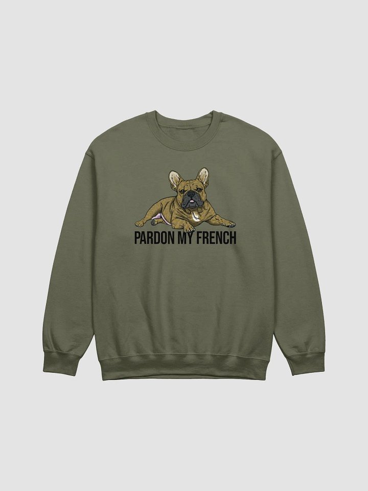Pardon My French Sweatshirt of a French Bulldog(Brindle) | Funny Shirt for Frenchie Owners product image (1)
