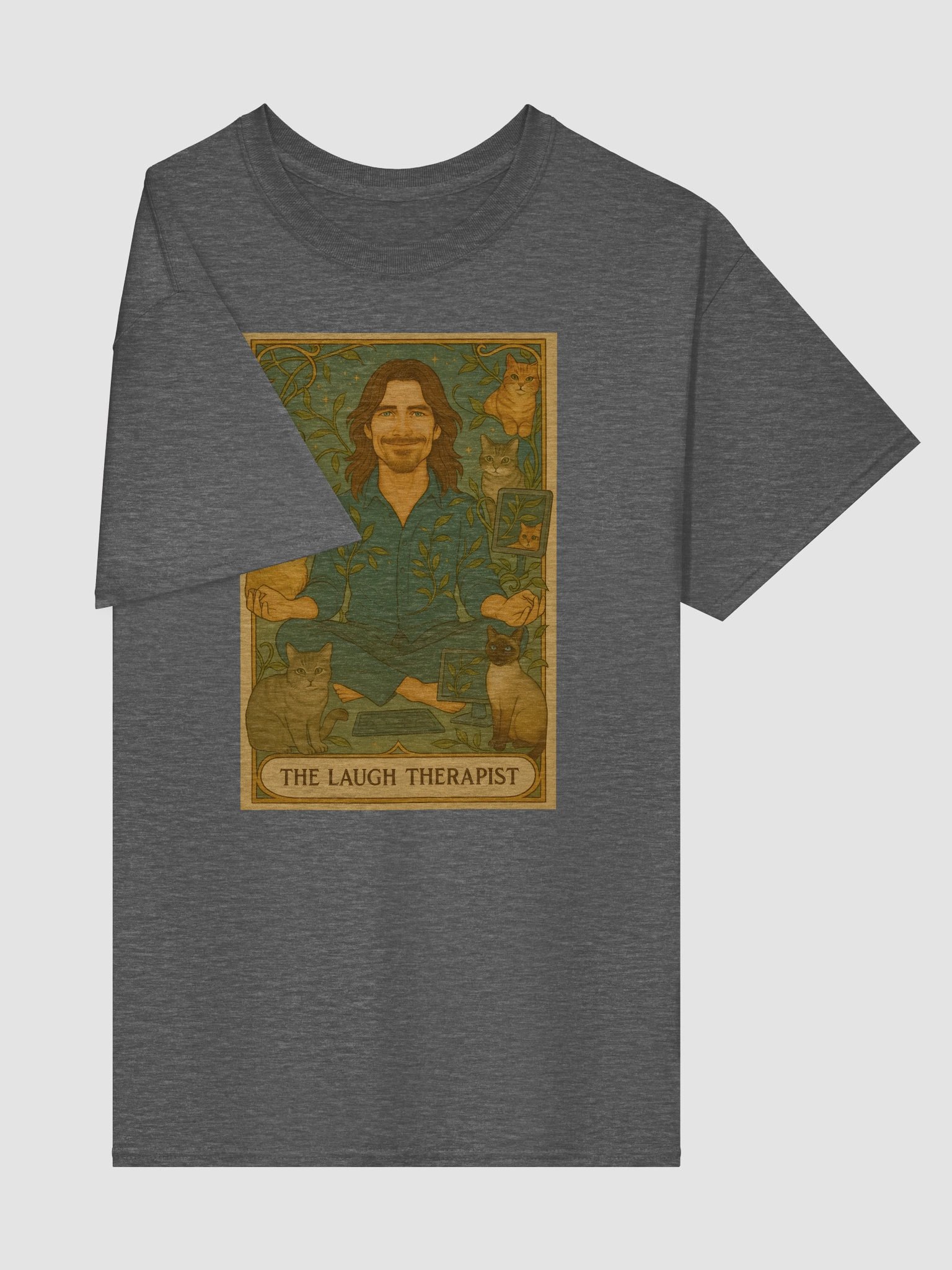 Tarot Card - The Laugh Therapist - Lunch Therapy on the back - Unisex Ultra Cotton Tee product image (4)