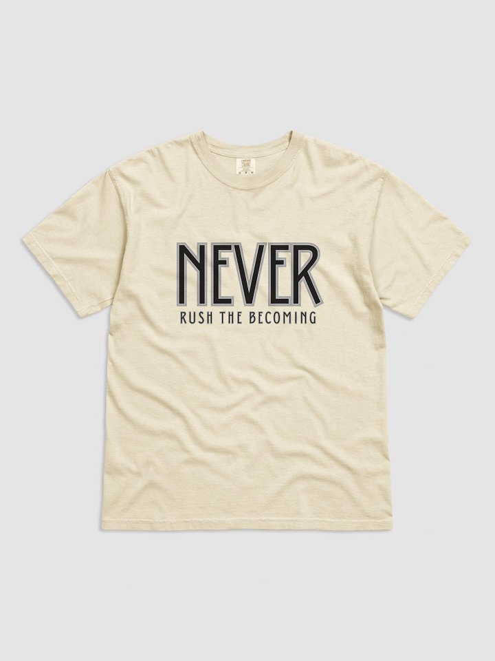 Never Rush The Becoming T-Shirt – Heavyweight Motivational Graphic Tee for Men & Women product image (37)