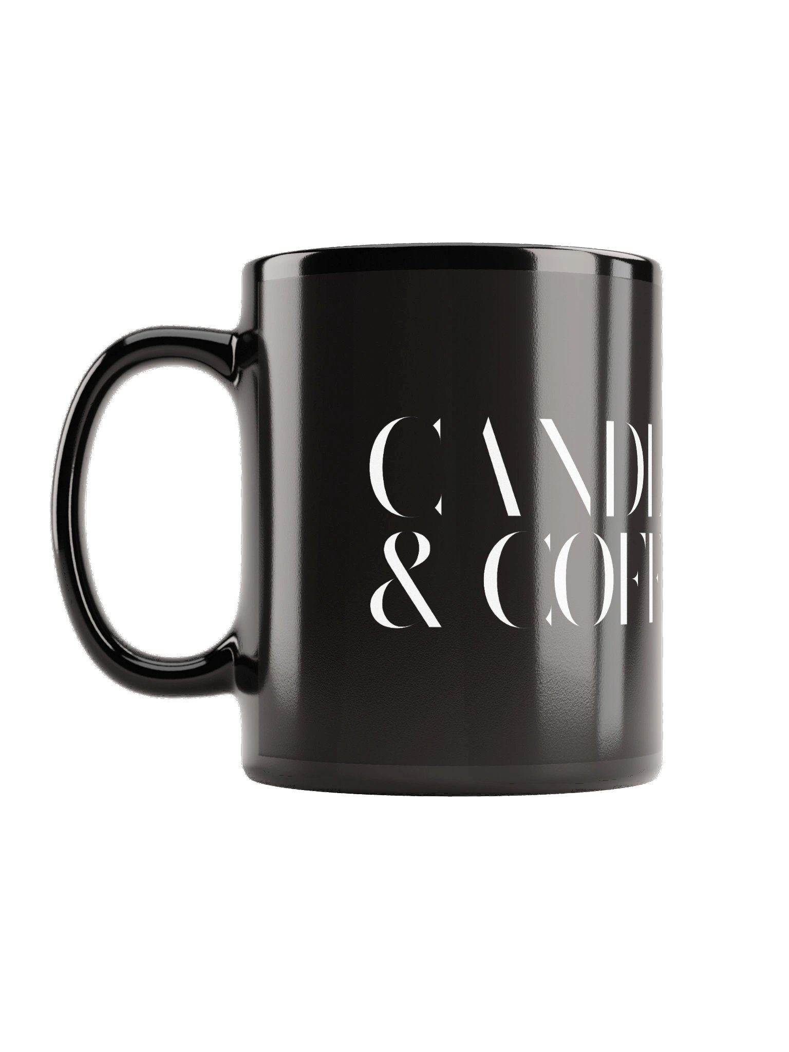 Candles & Coffee Black Glossy Mug product image (1)
