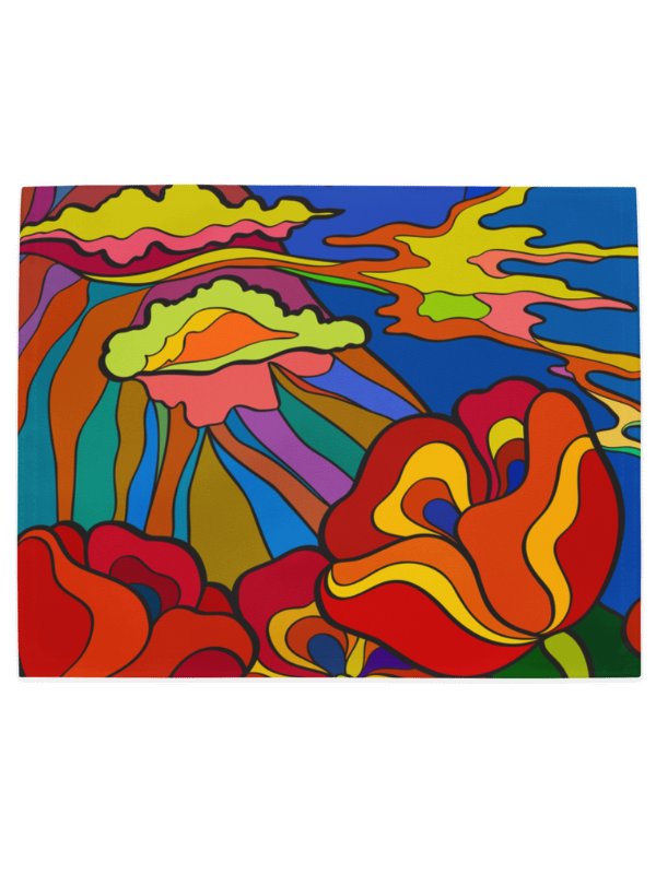 Vibrant Swirls Placemat Set – Colorful Marine Life product image (3)