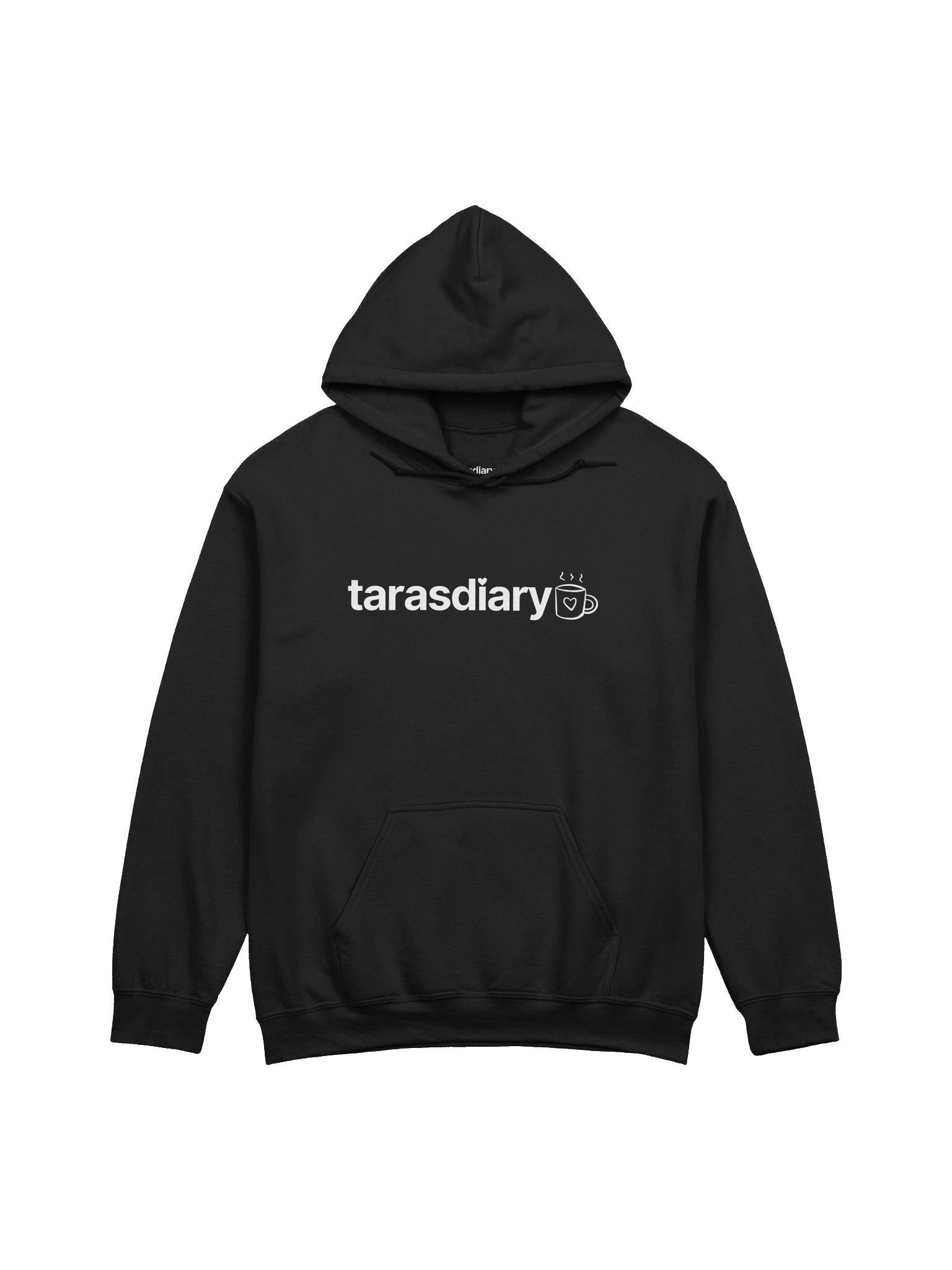 tarasdiary Hoodie (Dark, White Logo) product image (1)