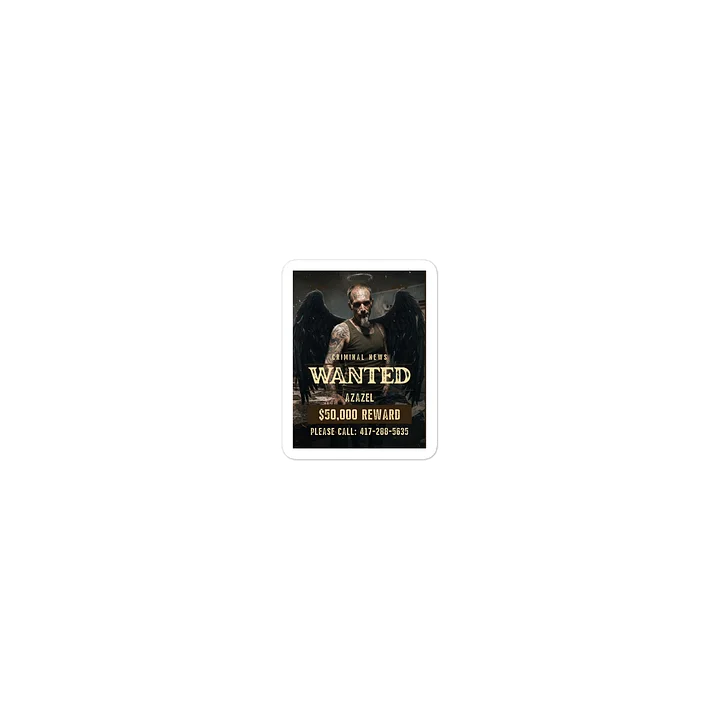 Azazel Wanted Poster Die-Cut Sticker product image (1)
