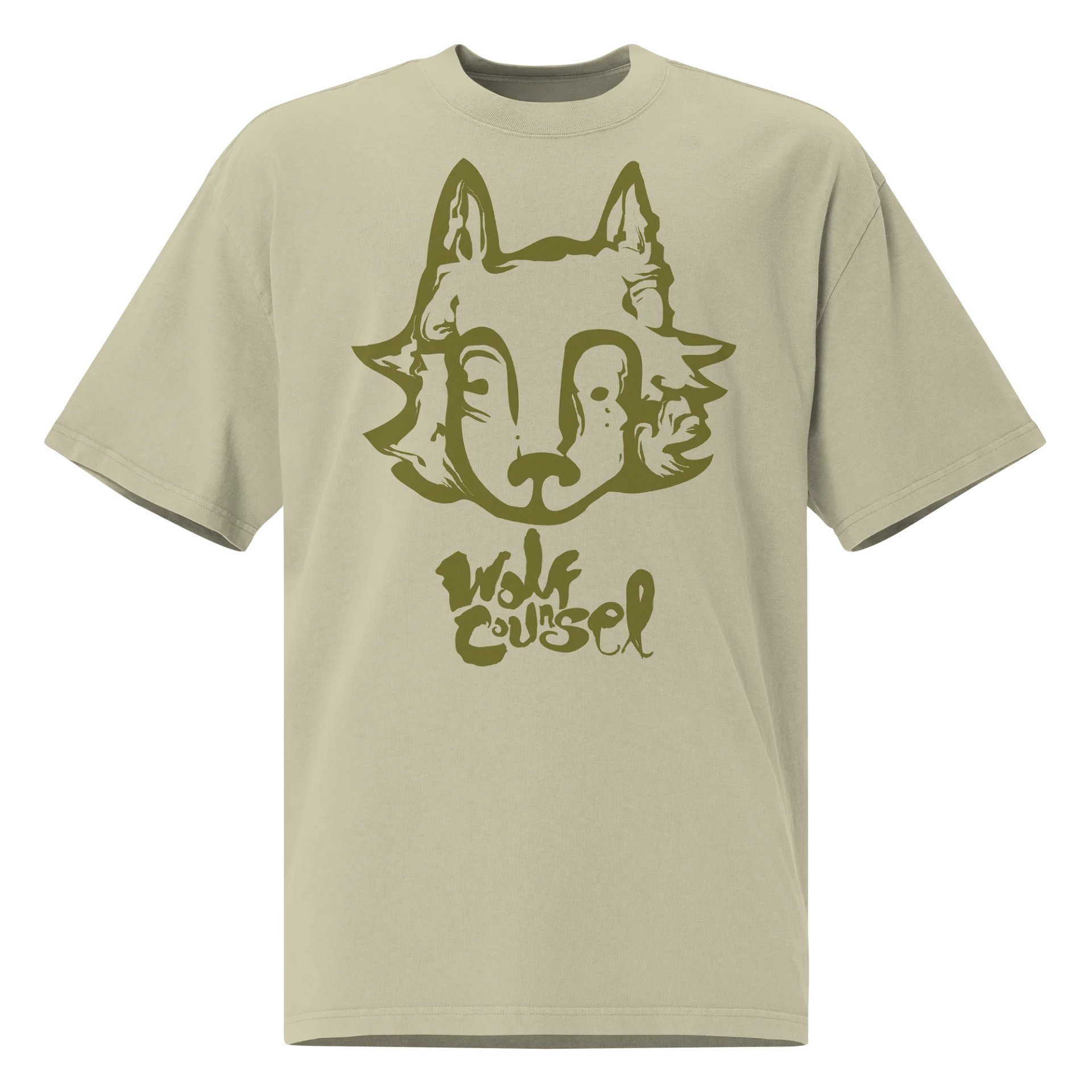 Wolf Counsel AS Colour Premium Oversized Faded T-Shirt (Front Patch) product image (1)