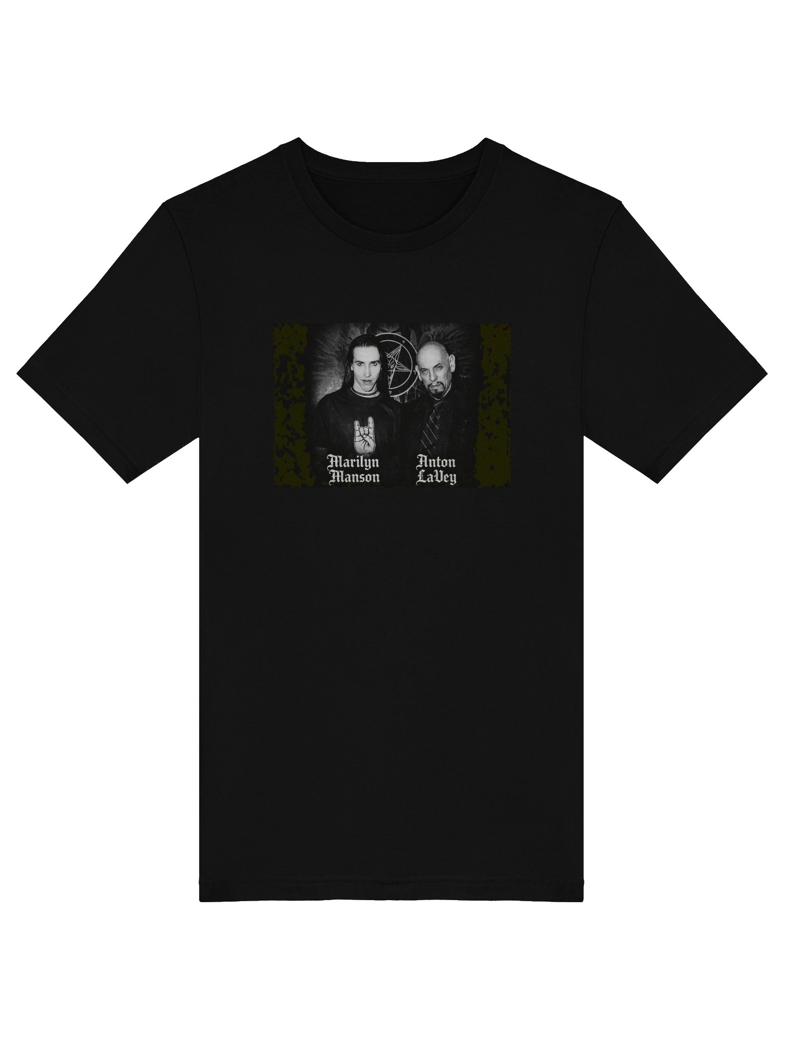 Sötét ikonok: Manson & LaVey prémium póló product image (5)