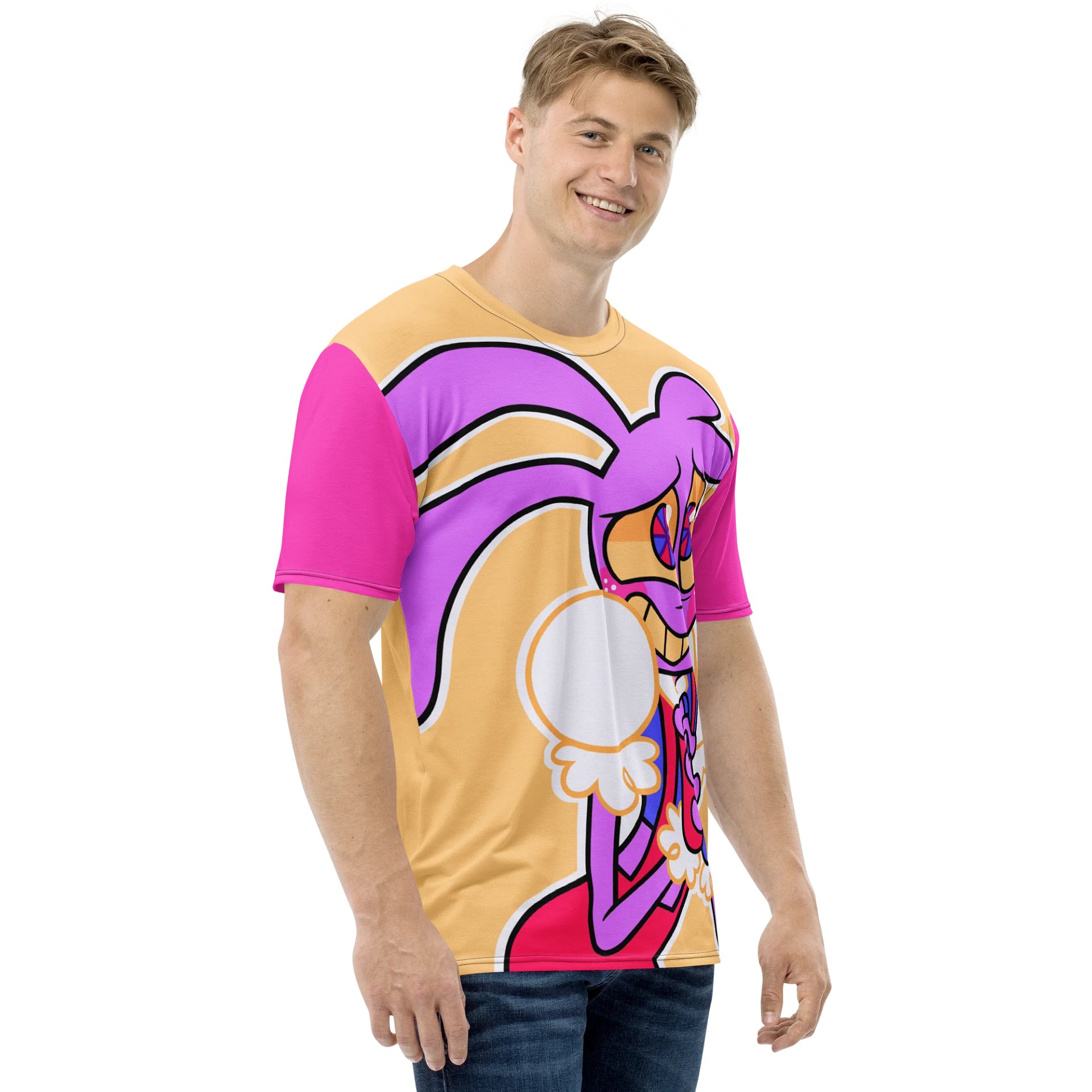 A Little Bit Bad - JAMMI All Over Short Sleeve (Pink/White) product image (4)