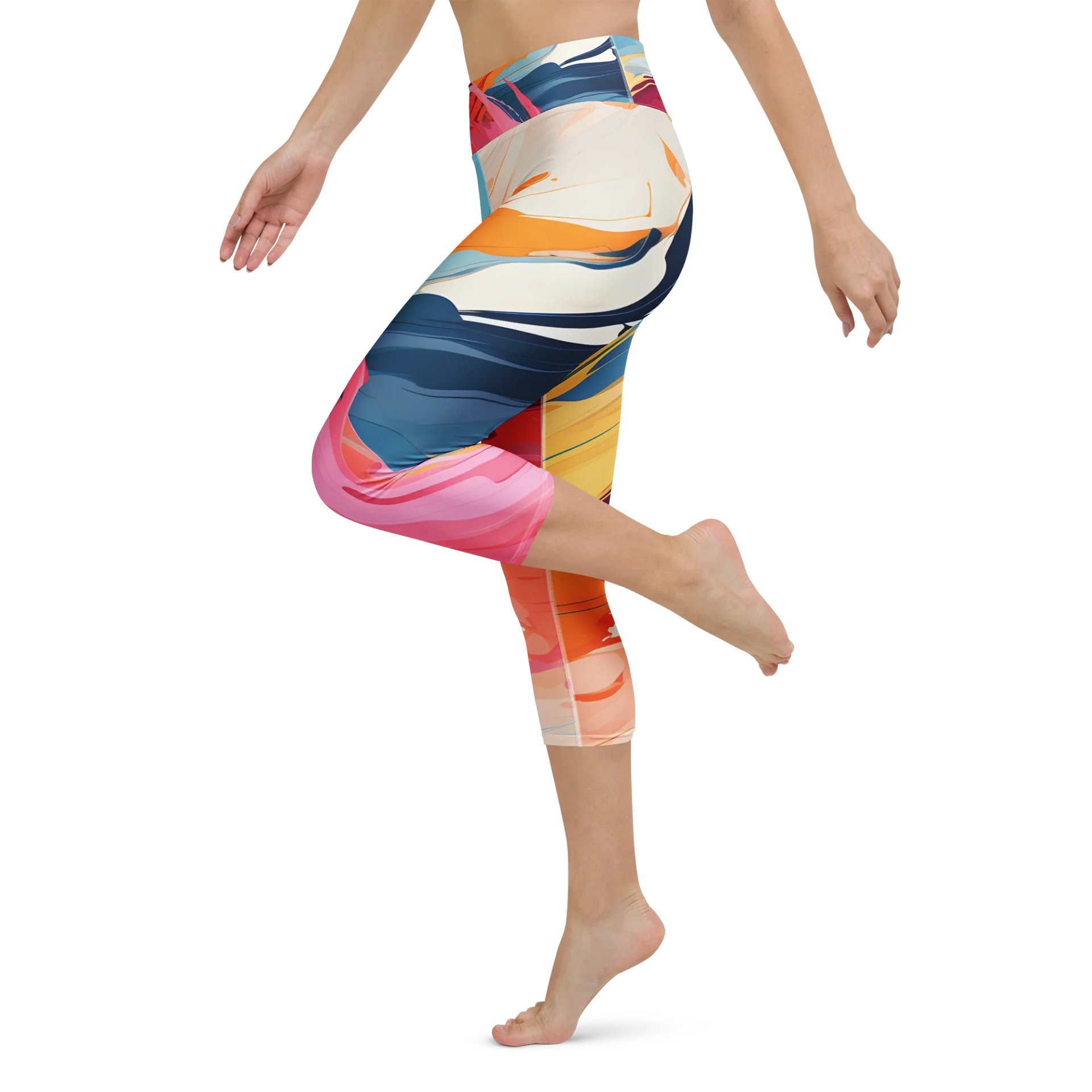 Abstract Print Workout Capri Leggings product image (5)