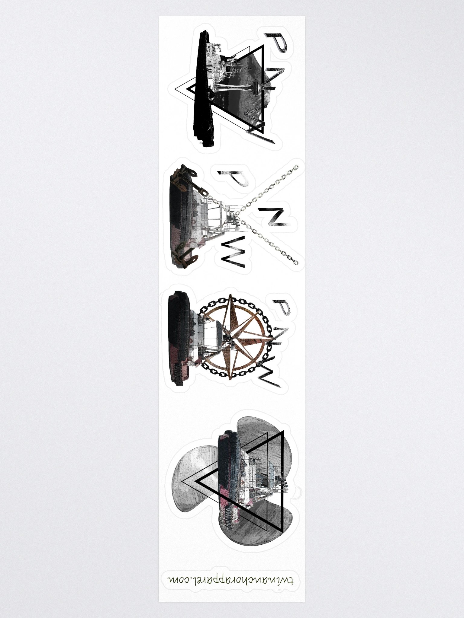 Mixed design Crowley Tug sticker sheet (sheet size 15" x 3.75") Cut Stickers product image (3)