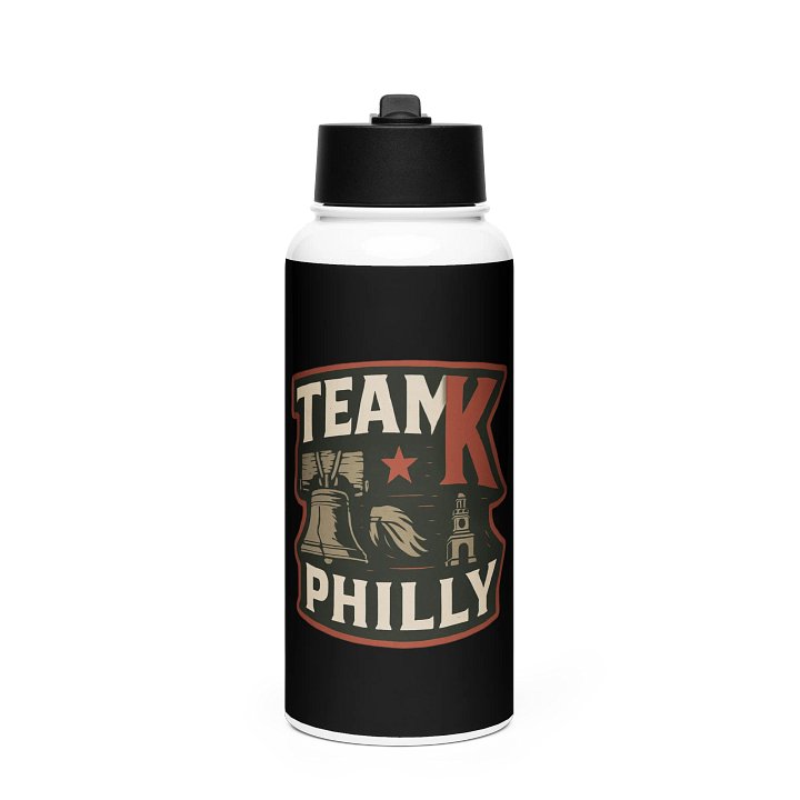 Team K Philly Stainless Steel Water Bottle with a Straw Lid product image (1)