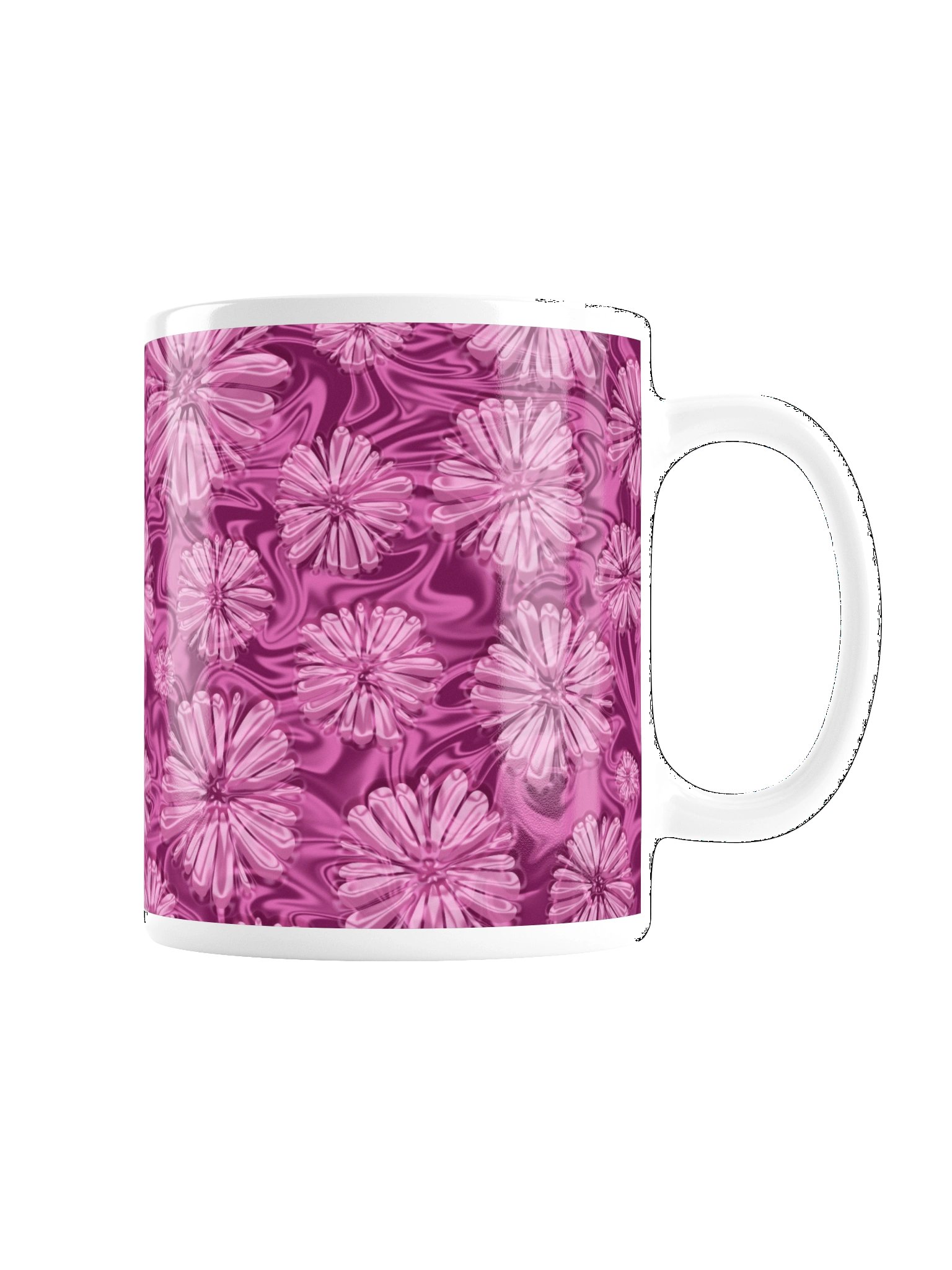 Fuchsia Plum Abstract Floral Mug product image (3)