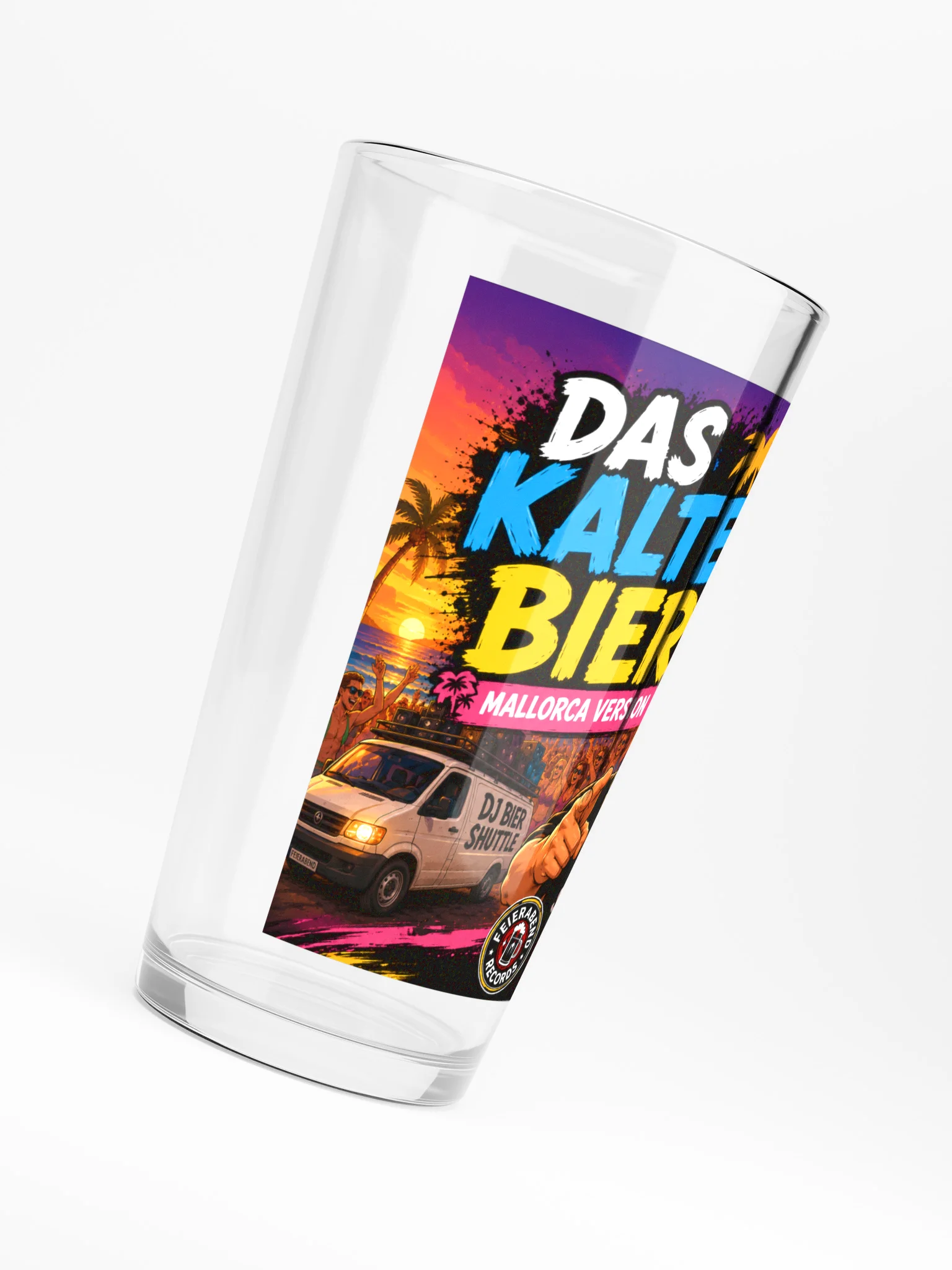 DJ Beer Shuttle Beer Glass "Das kalte Bier - Mallorca Version" product image (6)