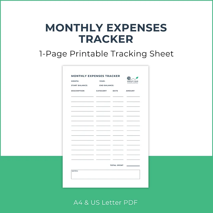 Monthly Expenses Tracker product image (1)