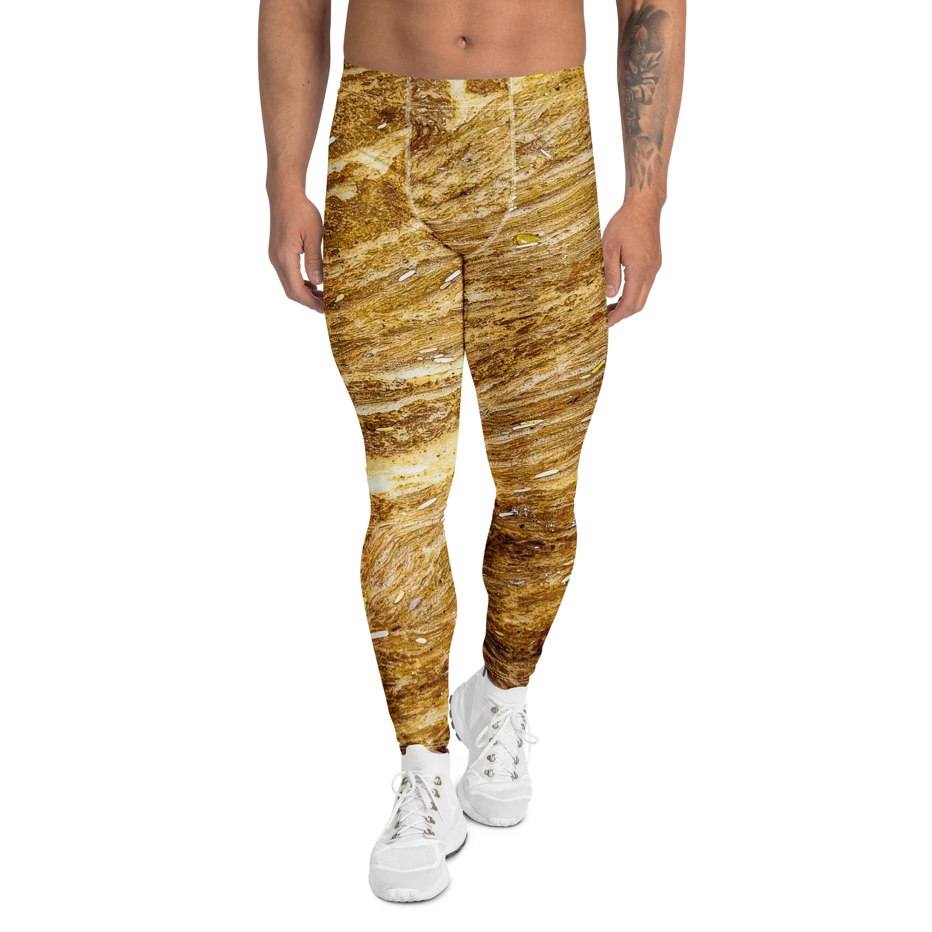 Golden Strata All-Over Print Men's Performance Leggings product image (1)