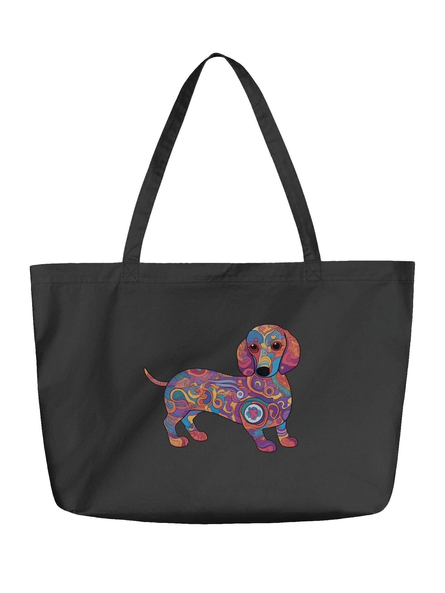 Psychedelic Dachshund #2 - Eco-conscious Organic Cotton Tote product image (1)