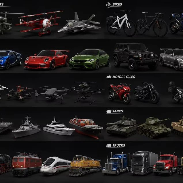 1000+ Vehicle STL 3D Models Bundle product image (3)