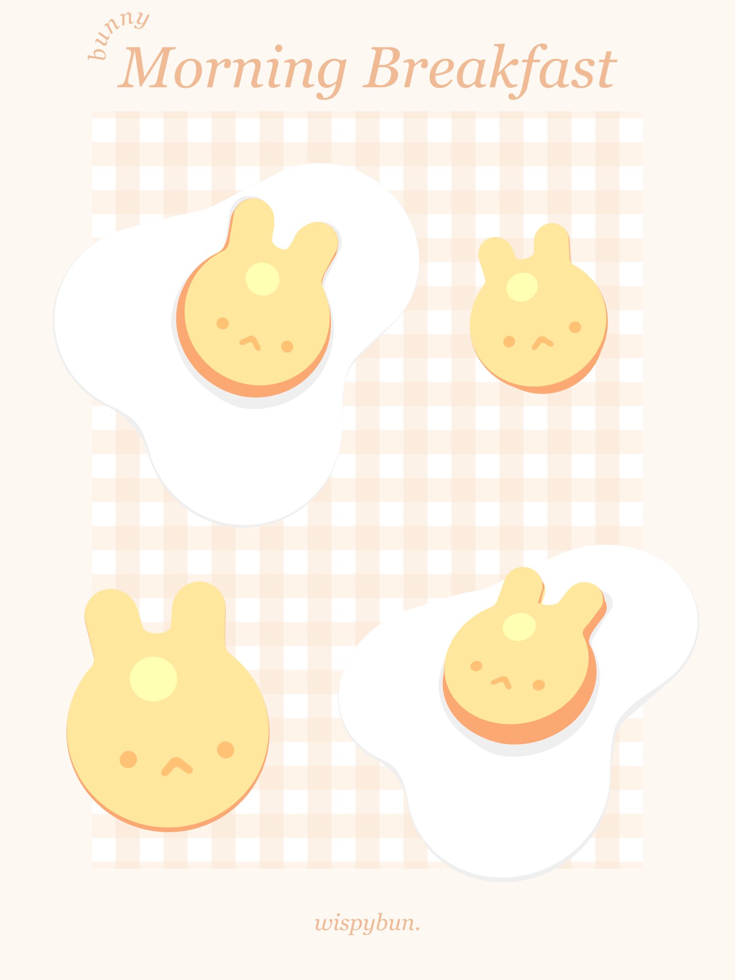 Bunny Morning Breakfast (Vanilla) Print product image (1)