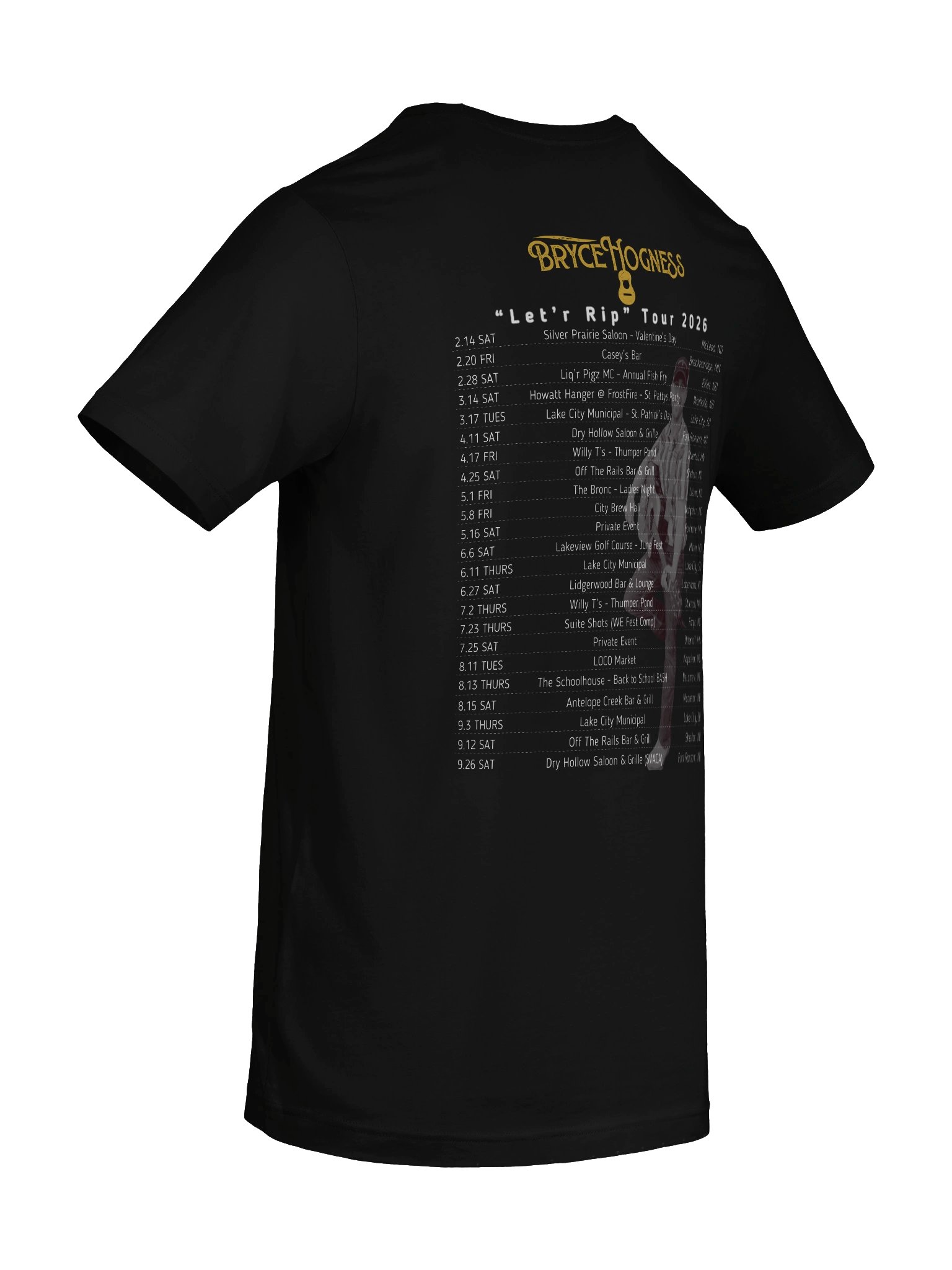 "Let'r Rip 2026 Tour" Bryce Hogness Midnight Black Tee product image (10)