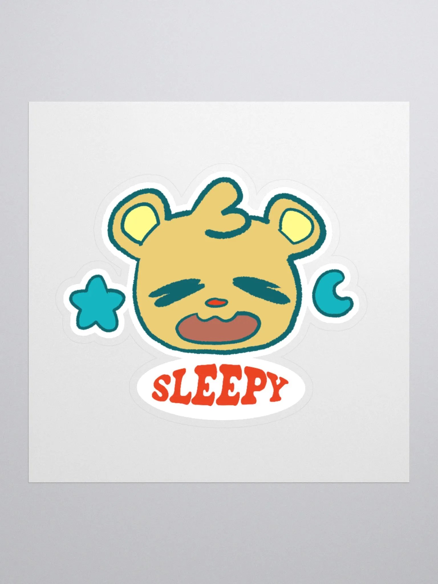 Sleepy Bearic Sticker product image (1)