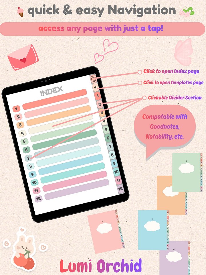 White Digital Notebook & Bonus Student Planner 🎁 product image (2)