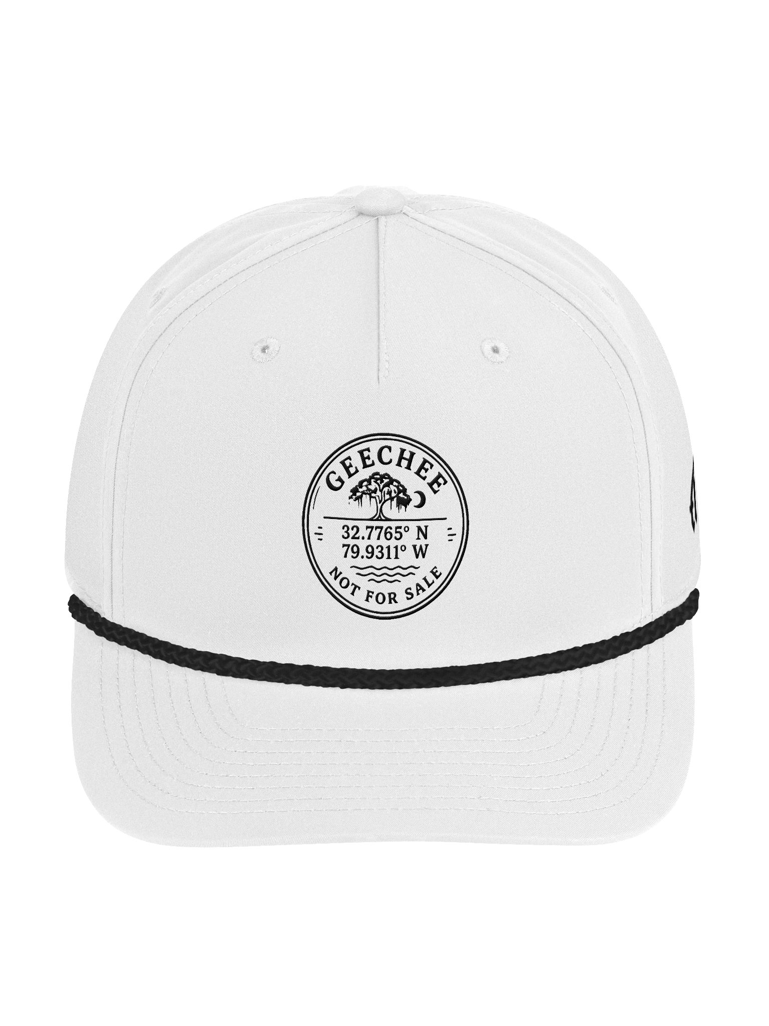 White GN4S Richardson Five-Panel Classic Rope Cap product image (1)