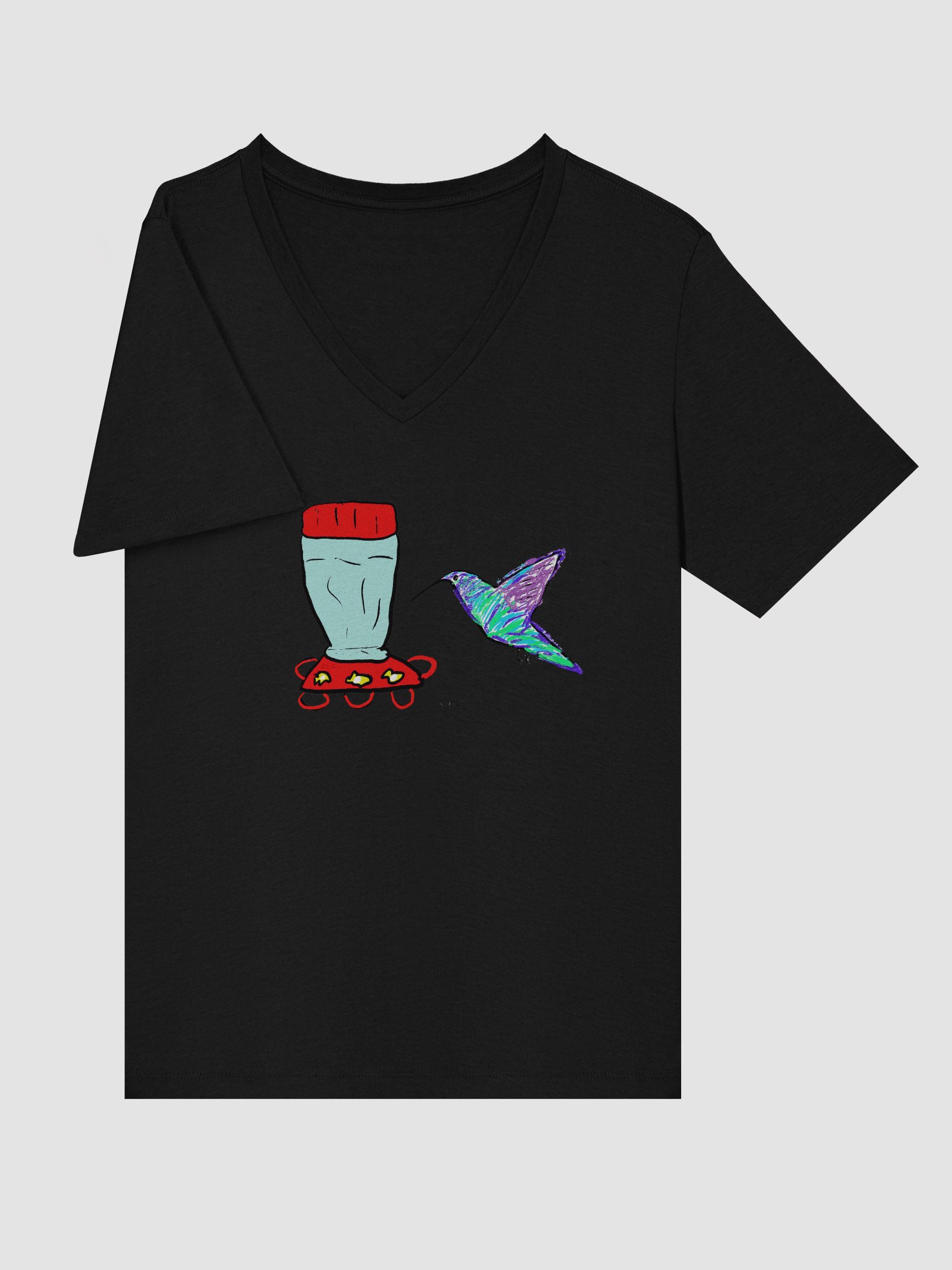 Hummingbird Relaxed V-Neck Tee product image (25)