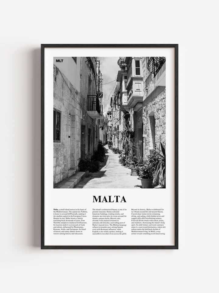 Malta 03 Newspaper Poster | Framed product image (1)