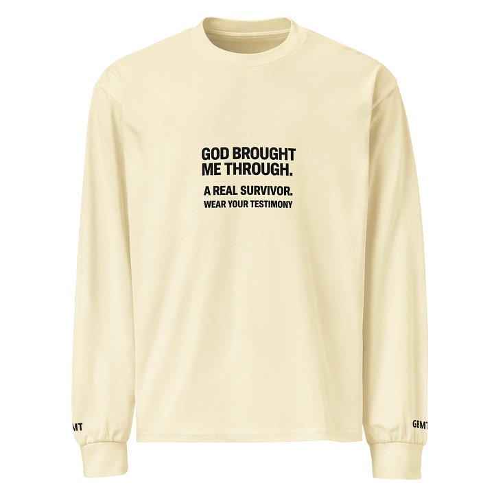God Brought Me Through - A Real Survivor Long Sleeve I Wear Your Testimony Collection product image (3)