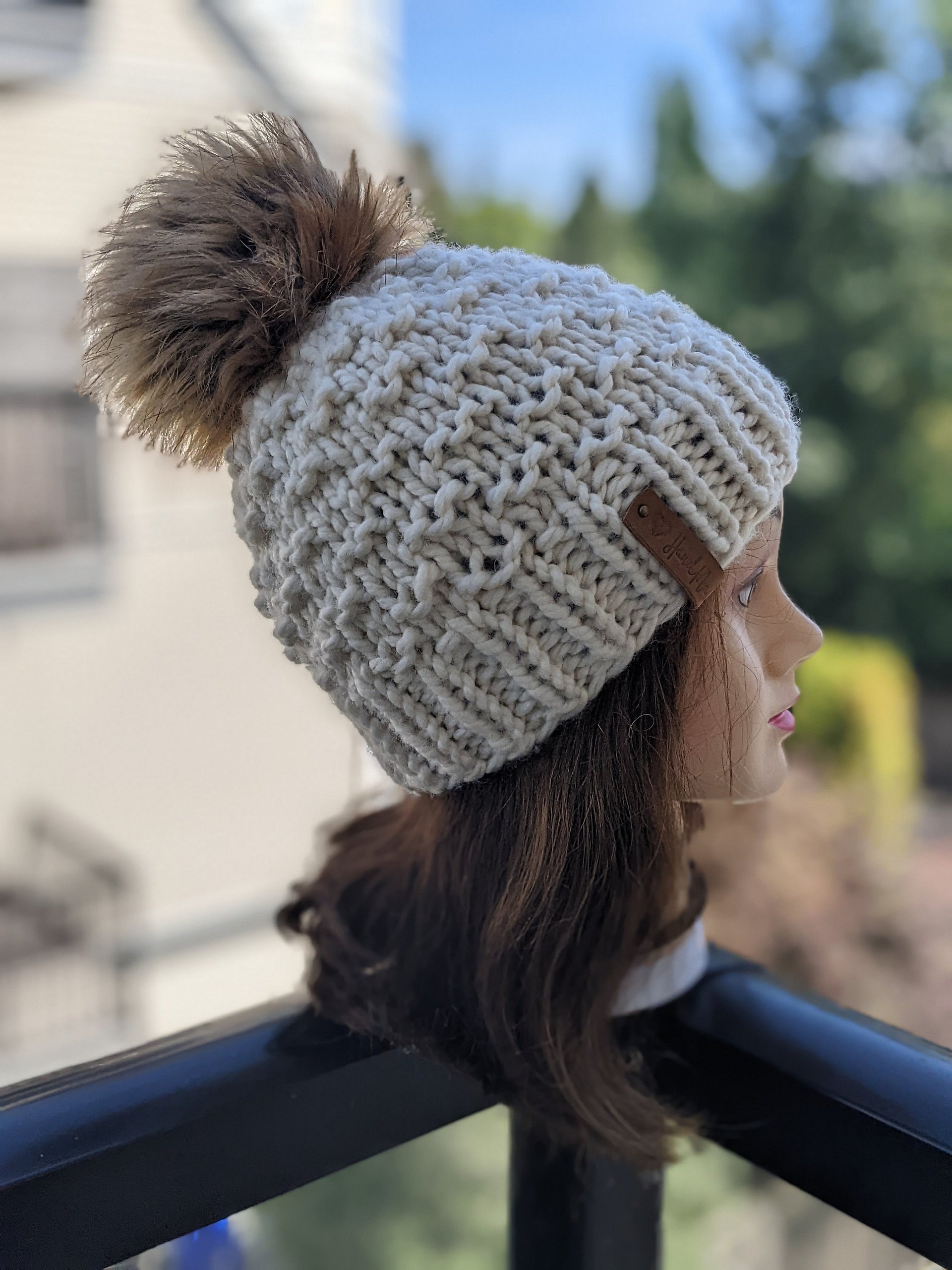 Raindrops Bulky Hat Knitting Pattern product image (9)