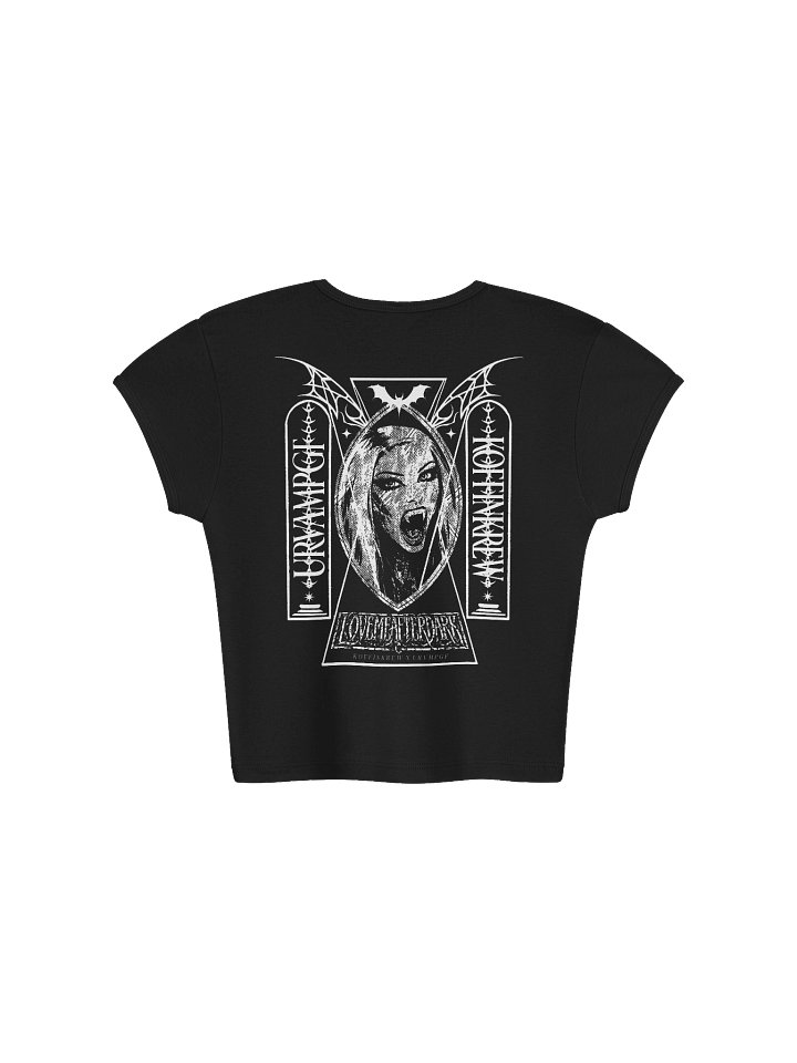 Love Me After Dark Womens Baby Rib Crop Top product image (2)